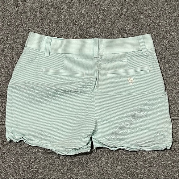 J Crew Shorts Womens Size 00 Seersucker Green Cotton Summer Lightweight - Picture 9 of 10